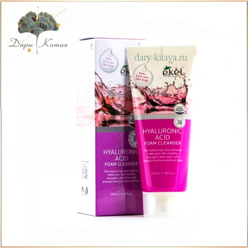 Ekel пенка для умывания с гиалуроновой кислотой Hyaluronic Acid Foam Cleanser 100 мл
